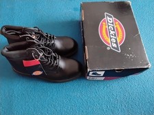 Mens DICKIES Leather Safety Boots Steel Toe Cap Midsole-Work Ankle Shoes-UK7/41