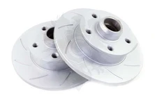 VW Mk3 GTI Jetta Passat Corrado VR6 5x100 Slotted Rear Disc Brake Rotor Set