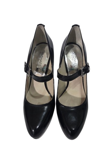 Michael Kors Mary Jane hochhackige Plateau-Stilettoschuhe schwarz Lack Damengröße 8 - Bild 7 von 12