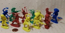 12 PIECE GROUPING OF PLASTIC INDIAN CHARACTERS