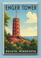 ENGER TOWER DULUTH MINNESOTA TRAVEL POSTER *2X3 FRIDGE MAGNET* SOUVENIR LIGHT MN