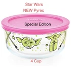 ✅✅ NWT Pyrex Star Wars Special Edition 4Cup Storage Bowl & Lid Yoda Lightsabers