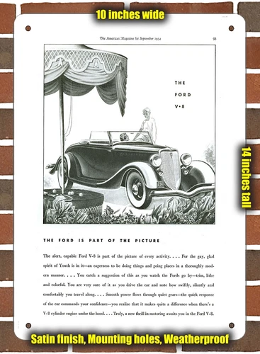 METAL SIGN - 1934 Ford Vintage Ad 04