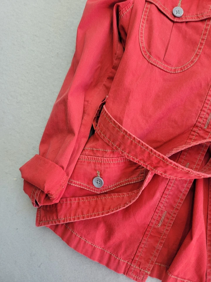 Christopher Blue Womens Jacket Small Red Military - Image 4 of 4