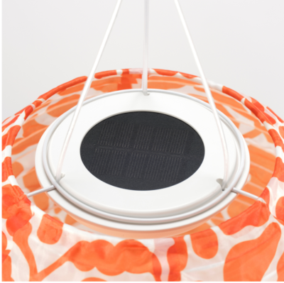 IKEA SOLVINDEN Pendant Lamp, Flower/Solar-Powered Orange, 22 cm,8