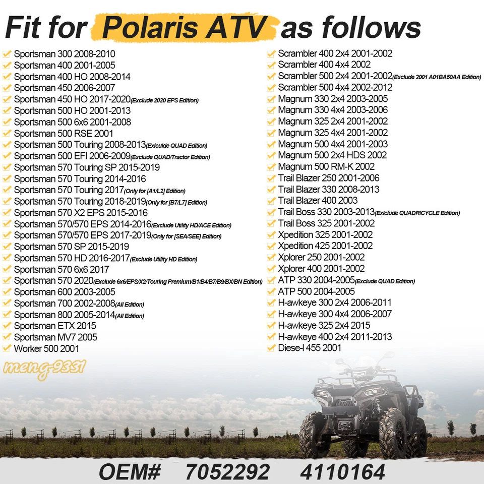 Interruptor de freio e cruzado de encaixe dianteiro para Polaris Magnum 325 330 500 2x4 4x4 01-06 - Imagem 4 de 4