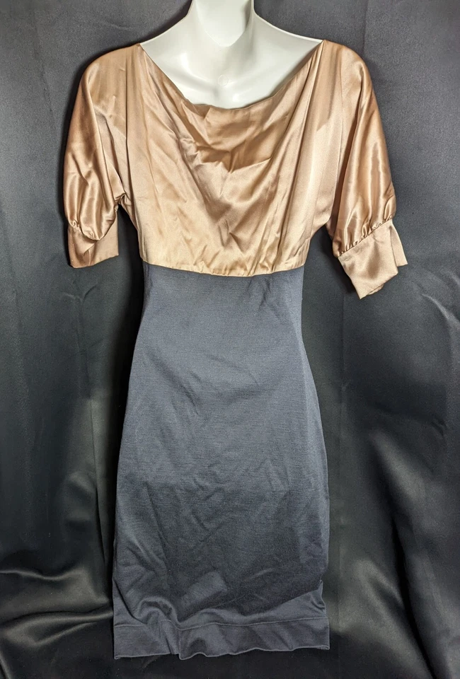 Шерстяное черное платье Diane Von Furstenberg DVF Kitt Champaign размер 6 - Изображение 4 из 4