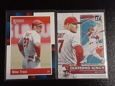 2022 Panini Donruss Diamond Kings #14 & 1998 Retro #265 - Mike Trout
