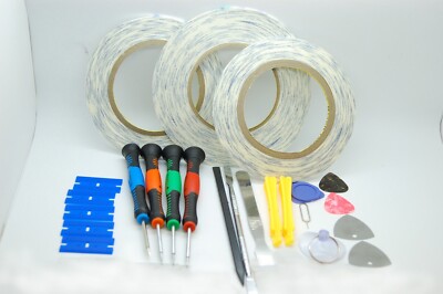 HANDY REPARATURPAKET, 3X 3M DOPPELSEITIGES BAND, SCHRAUBTREIBER, PASST IPHONE 15