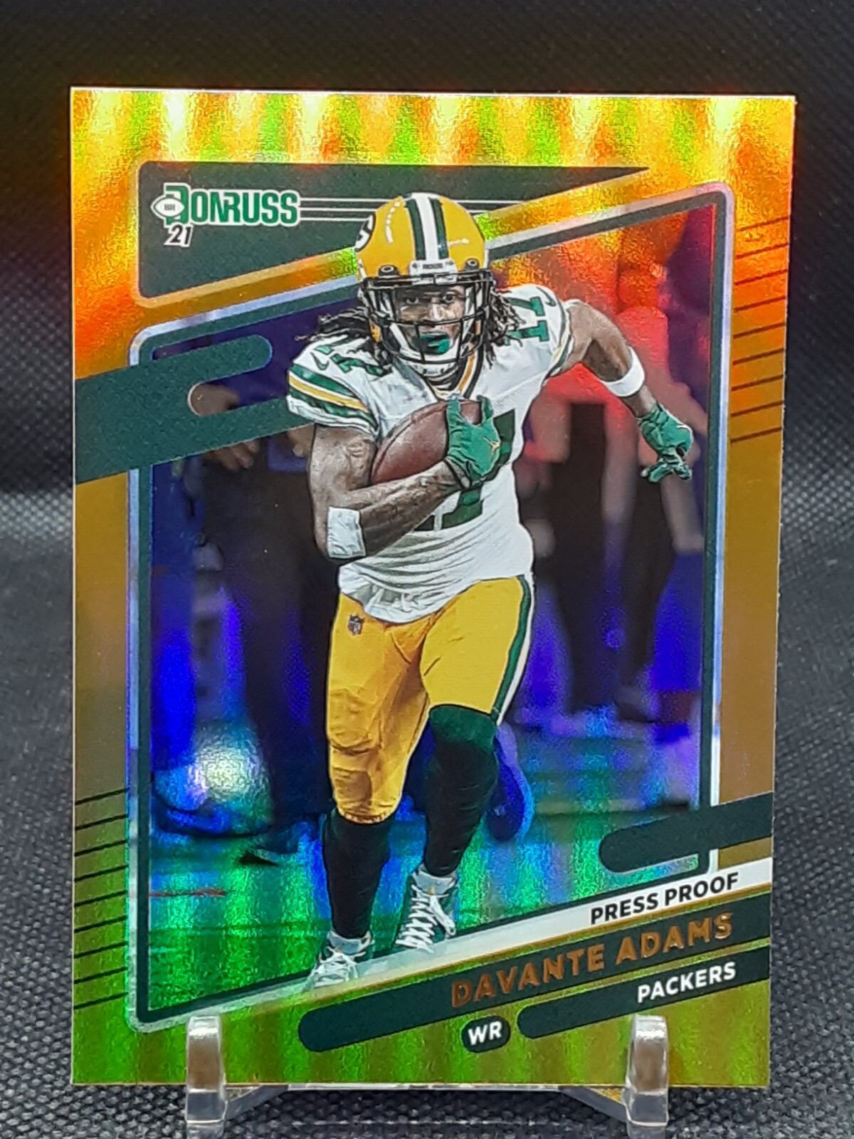 DAVANTE ADAMS 2021 DONRUSS PREMIUM PRESS PROOF PACKERS