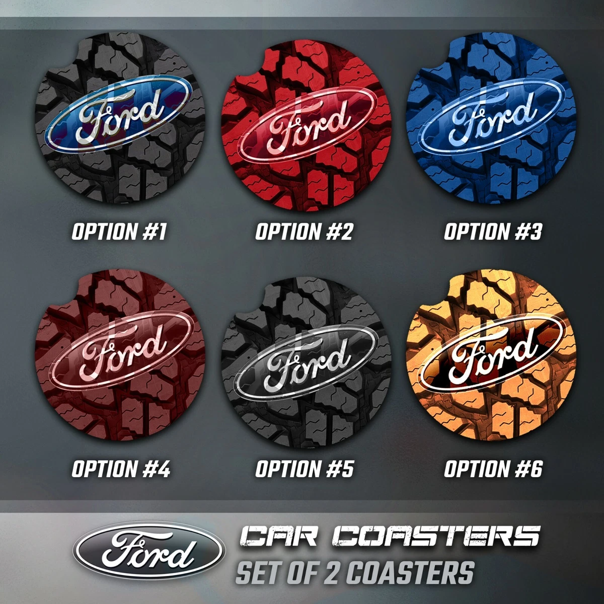 Ford Car Coasters Ford Accessories Rubber