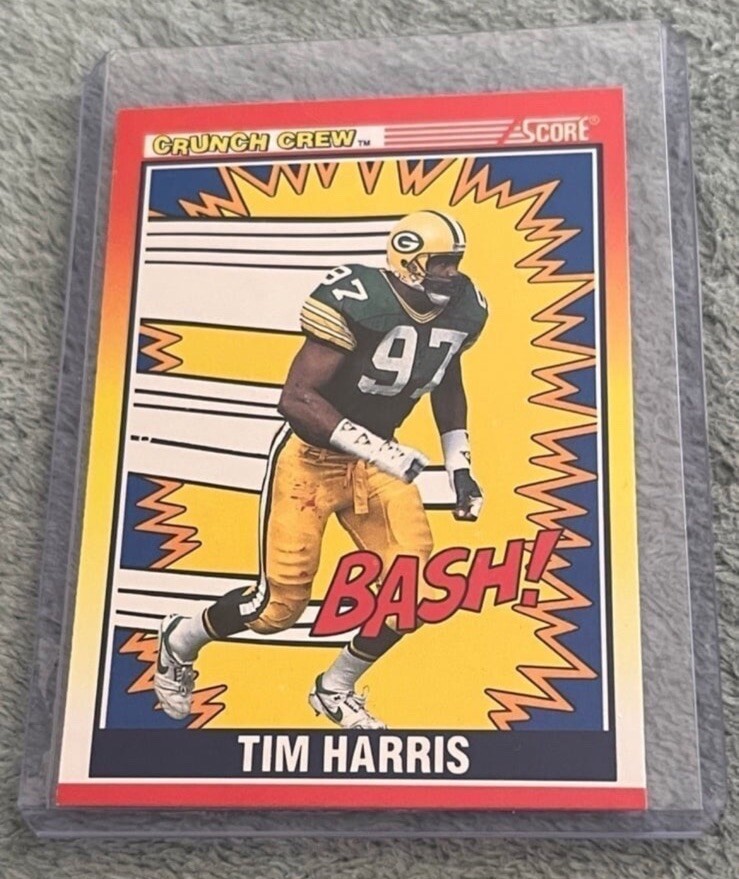1990 Score Crunch Crew #555 Tim Harris Green Bay Packers Football Card