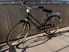 70s Raleigh Sport 3-speed Sturmey Archer gear shift w/ Brooks Saddle + rear rack