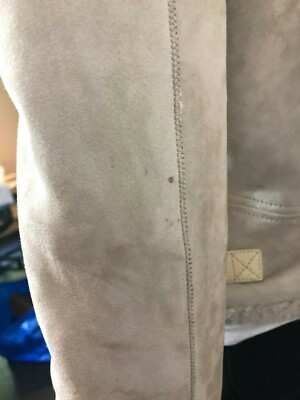 BRUNELLO CUCINELLI 361019 BEIGE SUEDE SHEARLING MOTO STYLE