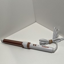 Conair Double Ceramic Curling Wand, 1 Inch Curling Wand, White / Rose Gold