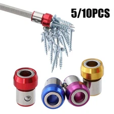 5/10X Screwdriver Head Strong Magnetic Ring 1/4" 7mm Screw Pick Up Tool US Stock