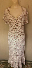 Vintage Flutter Cottage Cherry   Prints Bohemian Dress Size S/M Made in USA