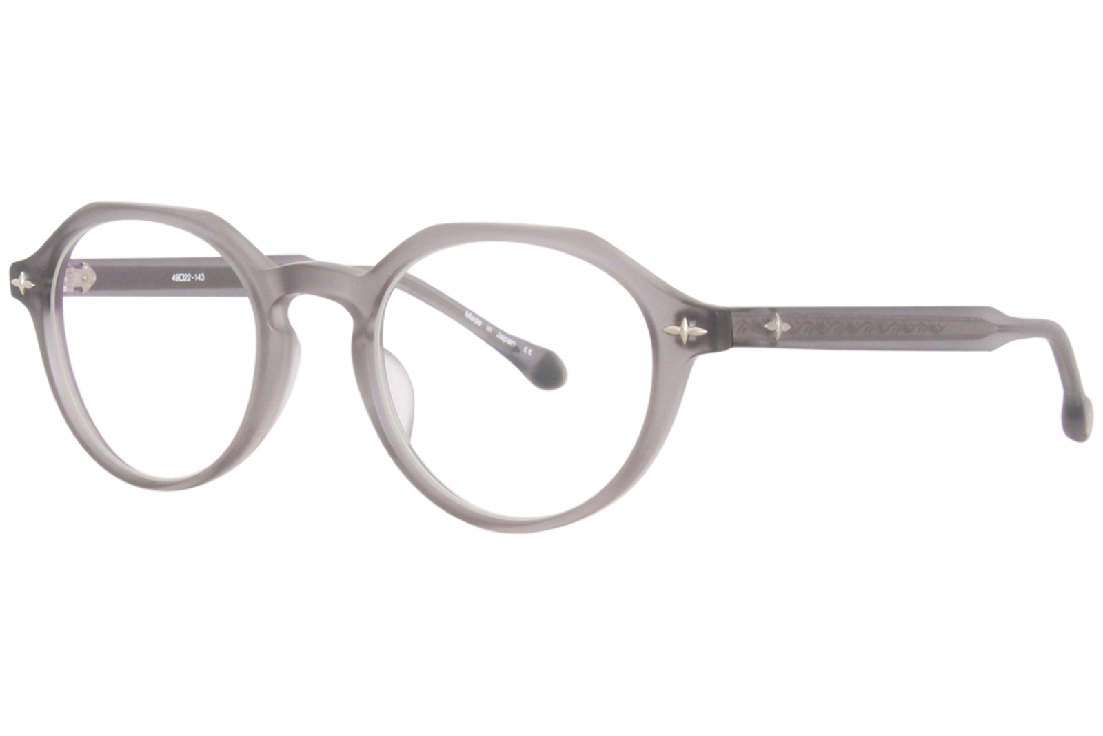 Matsuda M1024 MGC Очки мужские матово-серые хрустальные с полной оправой круглой формы 49 мм 90990₽