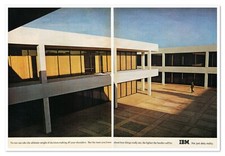 Print Ad IBM Office Building Not Just Data Vintage 1972 2-Page Advertisement