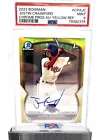 2023 Bowman Chrome JUSTIN CRAWFORD Auto Yellow /75 PSA 9 Phillies 1st Low Pop