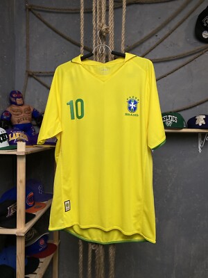 Mania Futbol Brazil #10 Ronaldinho Soccer Jersey Football Shirt