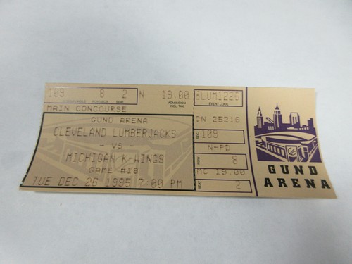 1995 defunct Cleveland Lumberjacks vs Michigan K-Wings IHL Hockey ticket stub - Picture 1 of 6