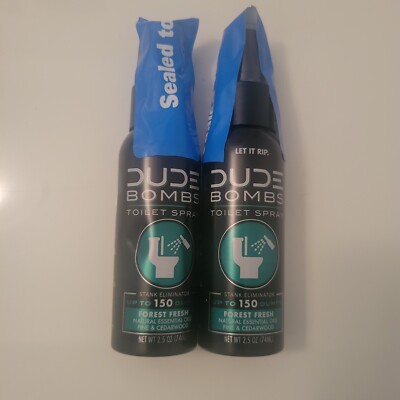 New 2x Dude Bombs Toilet Spray Bundle Expedited Shipping