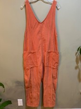 free people we the free high roller corduroy jumpsuit XS burnt orange