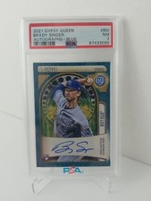 2021 Topps Gypsy Queen Brady Singer RC Auto Blue 01/99 #GQA-BSI PSA 7 NM