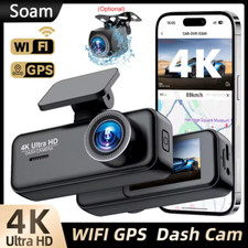 REDTIGER Dash Camera 4K Front and Rear Dash Cam Built-In WiFi  GPS, App control