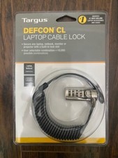 Targus Defcon CL Laptop Cable Lock 5.84 feet cable user selects combination