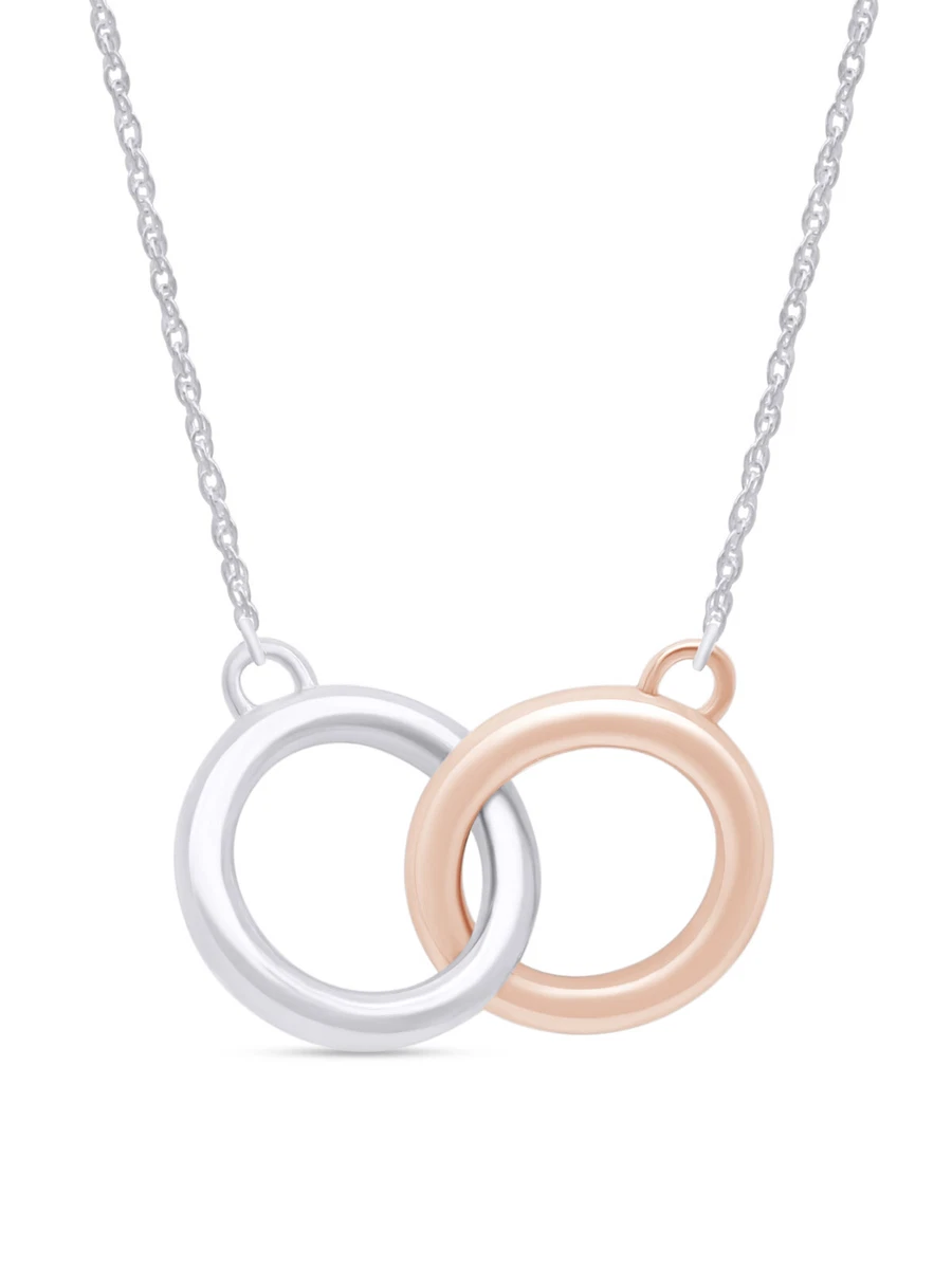 Buy Two Circle Necklace Gold or Rose Gold, 2 Circle Necklace, Two Entwined  Circles, Mother Daughter Circle Necklace, Two Sisters Jewelry Online in  India - Etsy