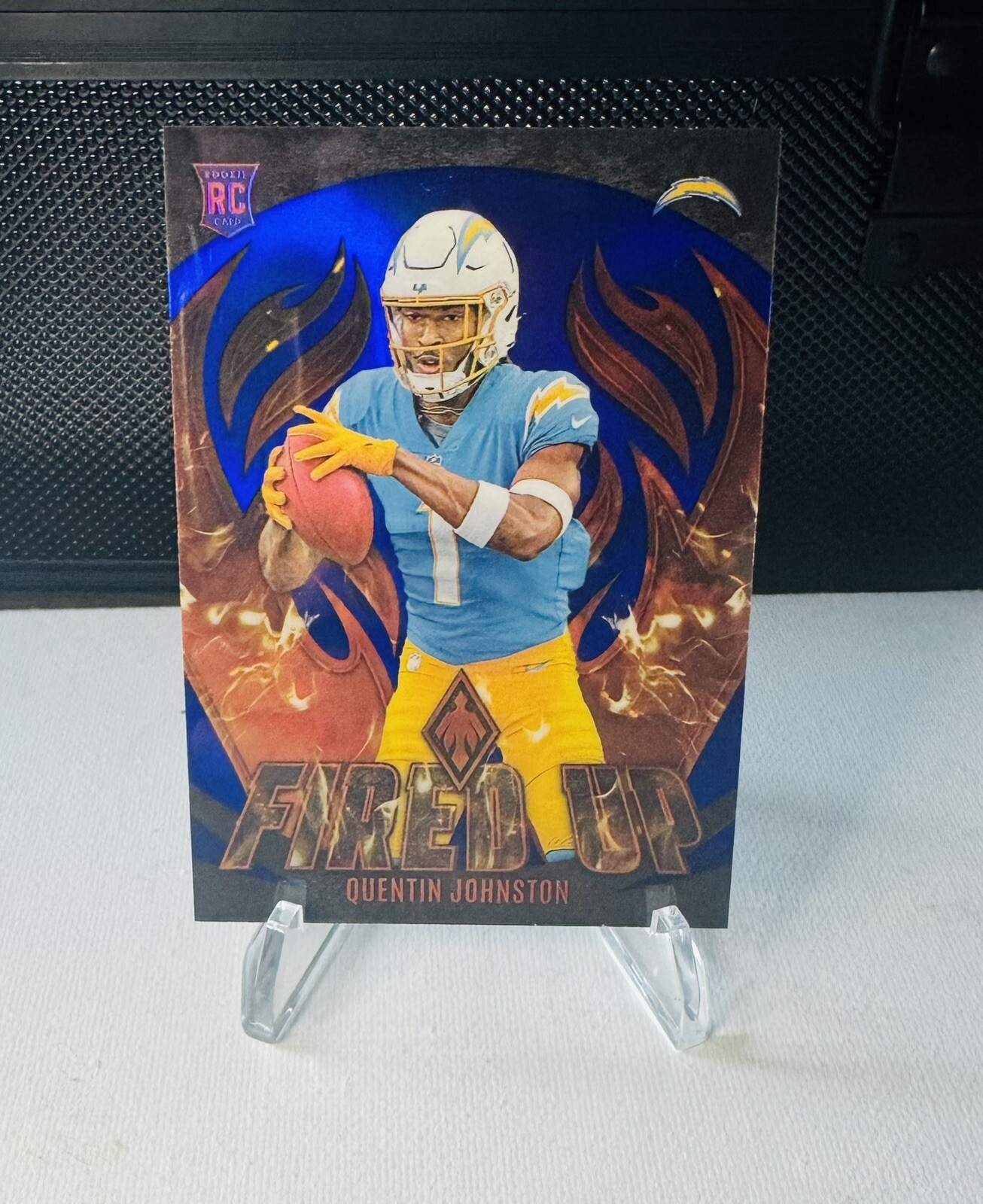 2023 Panini Phoenix - Quentin Johnston RC #FU-14 Fired Up Blue /25 - Chargers‼️