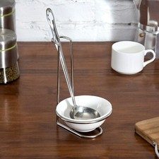 Modern White Ceramic Single Ladle Spoon Rest ...