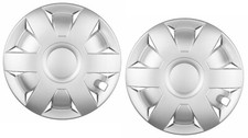 2 x14" Inch Caravan Motorhome Wheel Trims Rims Hub Caps silver
