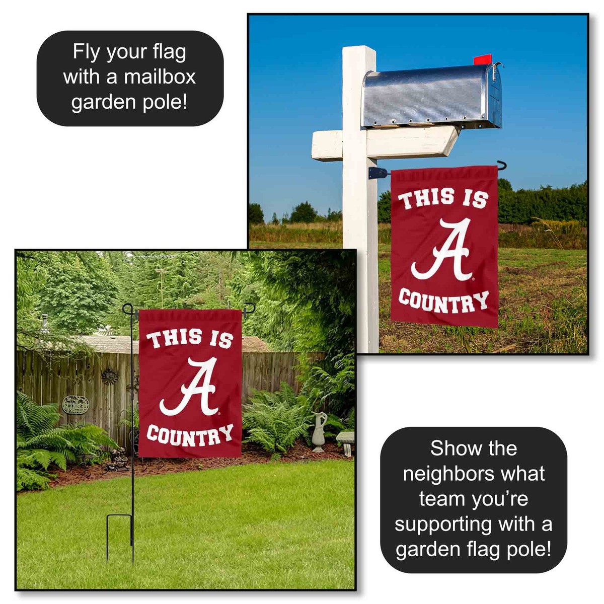 University Of Alabama Gartenflagge – Offiziell Lizenziert, Doppelseitig & Wetterfest