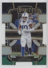 2023 Panini Select Concourse Black & Green Prizm Die-Cut Jaylon Jones #42 0bt4