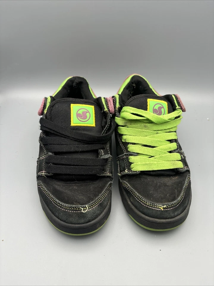 Vintage DVS Riker Skateboard Shoes Fat Tongue Women’s Size 8 Y2K Pink Green - Image 2 of 4