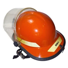 ORANGE BULLARD FIREFIGHTER FIREDOME HELMET 2003 PX THERMOPLASTIC/ARAMID/URETHANE