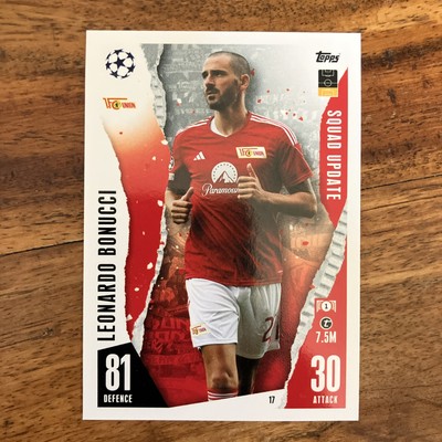 Match Attax Extra 2023/24 Leonardo Bonucci Squad Update (Beschreibung lesen)
