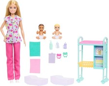 Barbie Careers Baby Doctor Playset w/ Doll  2 Babies