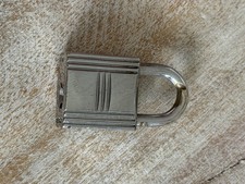 EB-626 Authentic HERMES Cadena Padlock No Key Silver Charm for Necklace 101
