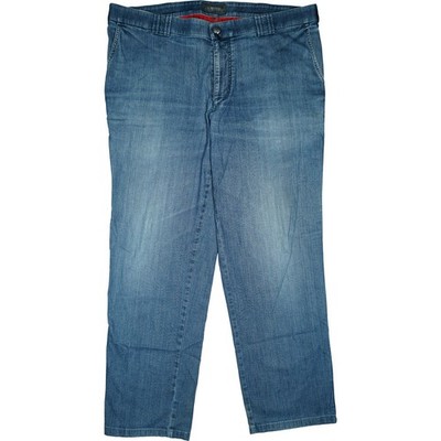 MEYER 27 L30 Jeans Hose blau Herren Stretch Straight Chino regular Übergröße W40