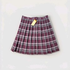 Girls French Toast Pleated Skirt Size 20 Burgundy/Gray Plaid SV9002-B1 NWT
