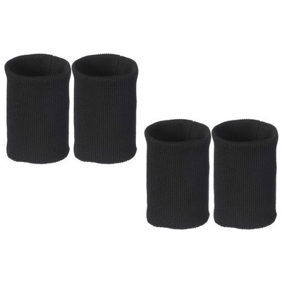 2 Pairs Rib Knit Cuffs: High Elasticity Seamless Sleeve Extenders - Replacement