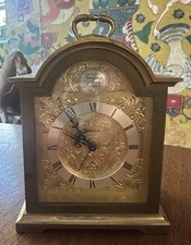 Vintage Swiza "Tempus Fugit" 8-day brass alarm clock c1960-1970