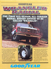 Good Year Tires Wrangler Radial Chevy Truck Off Road Vintage Print Ad 1979
