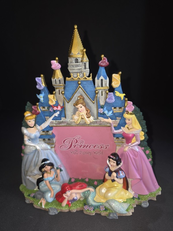Disney Parks Authentic Princess Castle Photo Picture Frame 3D Sculpted