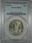 1939 D Walking Liberty Half Dollar PCGS MS-66