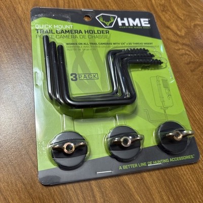 HME Screw in Quick Mount Trail Camera Holder with 1/4''x 20 thread insert 3 pack